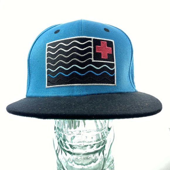 Pink Dolphin Blue Embroidered Hat Snapback - Picture 1 of 6
